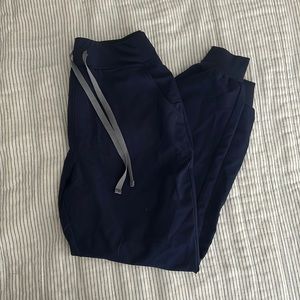 Navy high waisted petite Zamora joggers